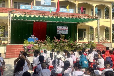 Rộn ràng Ngày hội Đọc sách tại Tiểu học Nguyễn Trãi: “Cùng sách bước vào kỷ nguyên vươn mình của dân tộc”